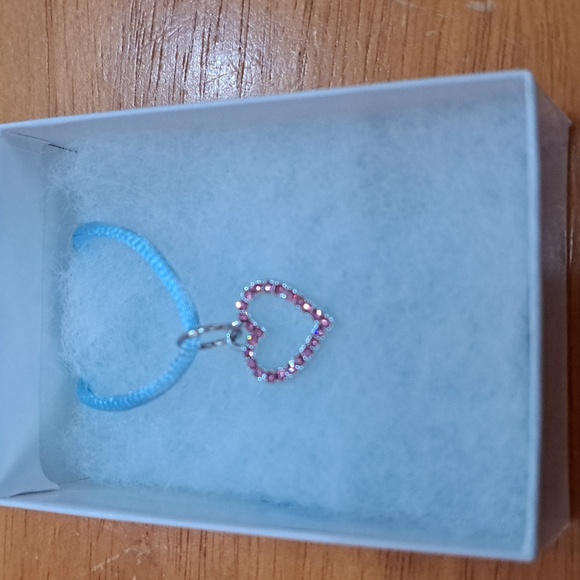 Pink Crystal Heart Necklace - Picture 2 of 5